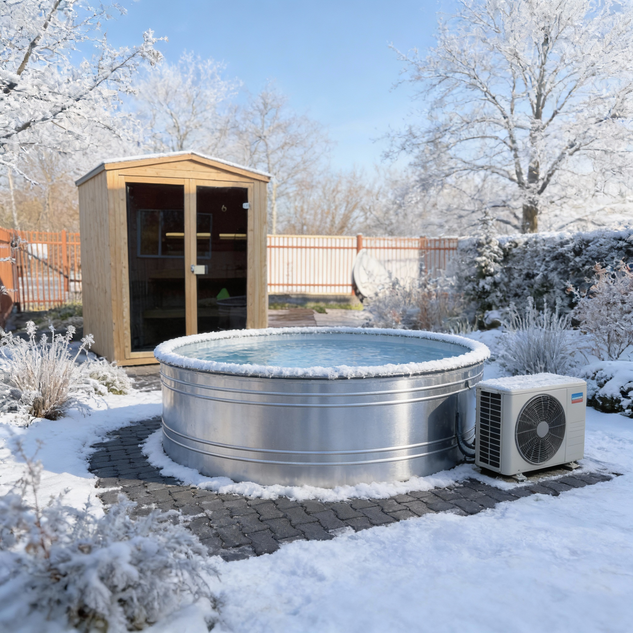 balia ogrodowa ze stali nierdzewnej do kąpieli całoroczna